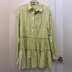 Free People Billie Long Sleeve Mini Shirt Dress